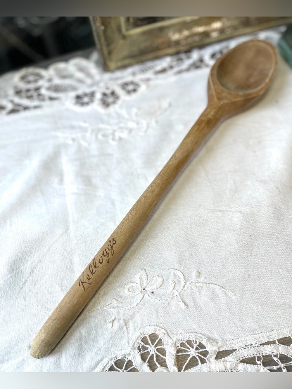 Kellogg vintage wood spoon